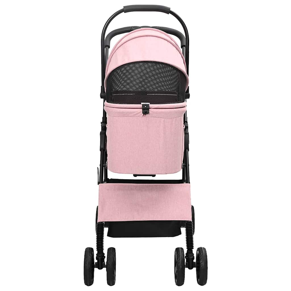 Faltbarer Haustierwagen Rosa 81 x 47 x 99 cm 600D Oxford Stoff
