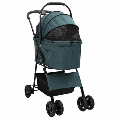 Faltbarer Haustierwagen Grün 81 x 47 x 99 cm 600D Oxford Stoff