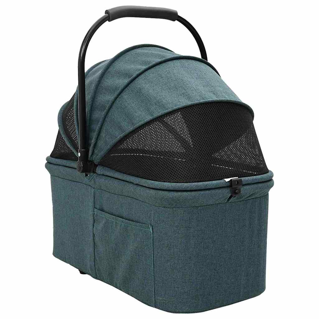 Faltbarer Haustierwagen Grün 81 x 47 x 99 cm 600D Oxford Stoff
