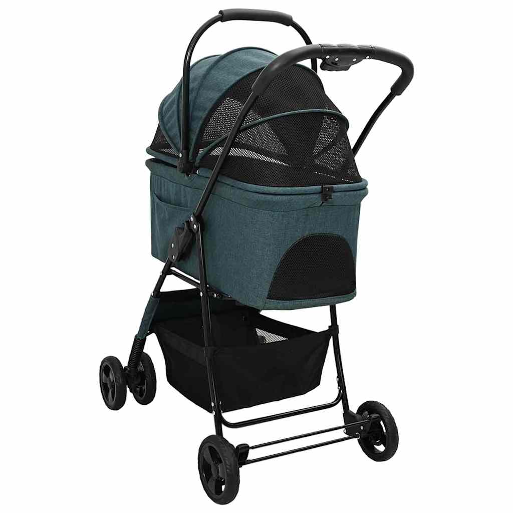 Faltbarer Haustierwagen Grün 81 x 47 x 99 cm 600D Oxford Stoff