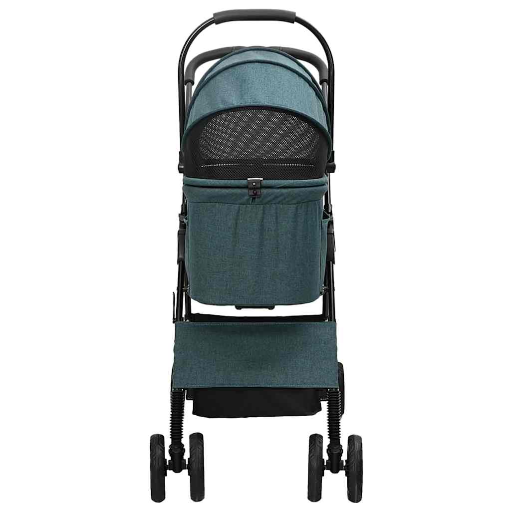 Faltbarer Haustierwagen Grün 81 x 47 x 99 cm 600D Oxford Stoff