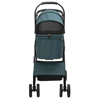 Faltbarer Haustierwagen Grün 81 x 47 x 99 cm 600D Oxford Stoff
