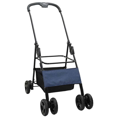Faltbarer Haustierwagen Blau 81 x 47 x 99 cm 600D Oxford Stoff