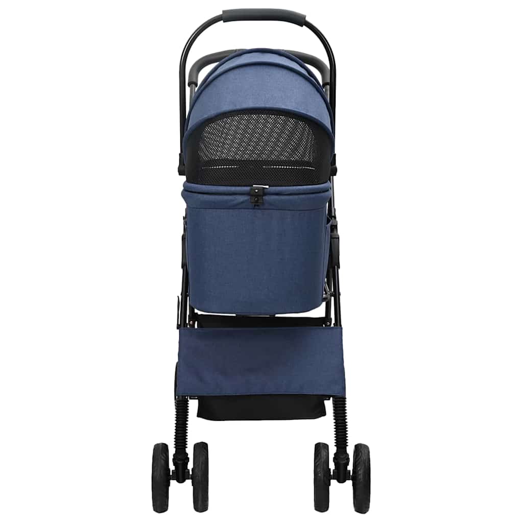 Faltbarer Haustierwagen Blau 81 x 47 x 99 cm 600D Oxford Stoff