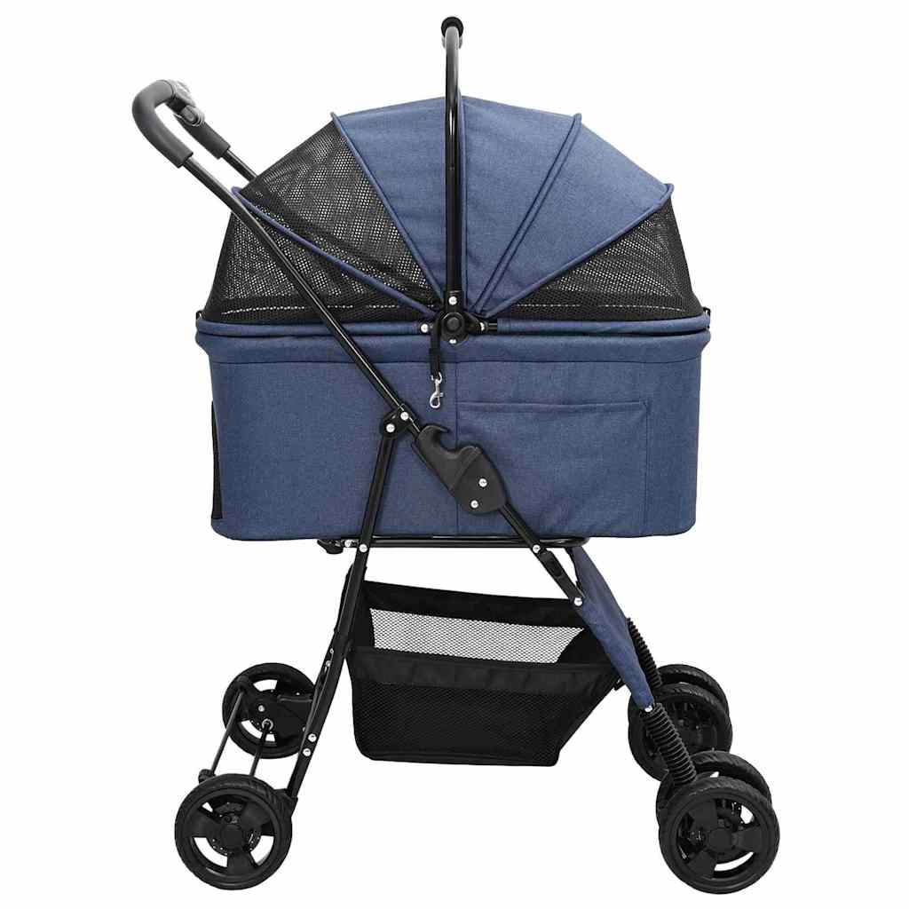 Faltbarer Haustierwagen Blau 81 x 47 x 99 cm 600D Oxford Stoff