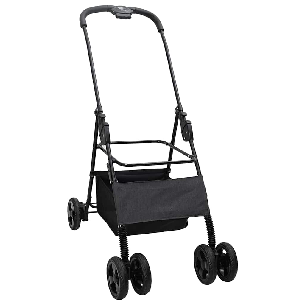 Faltbarer Haustierwagen Verstellbar Schwarz 81 x 47 x 99 cm