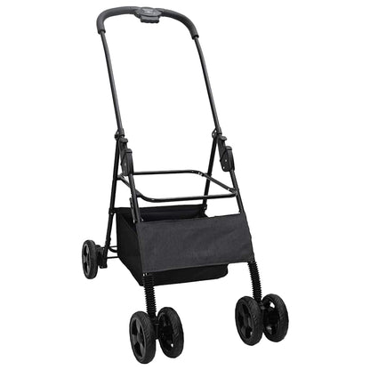 Faltbarer Haustierwagen Verstellbar Schwarz 81 x 47 x 99 cm