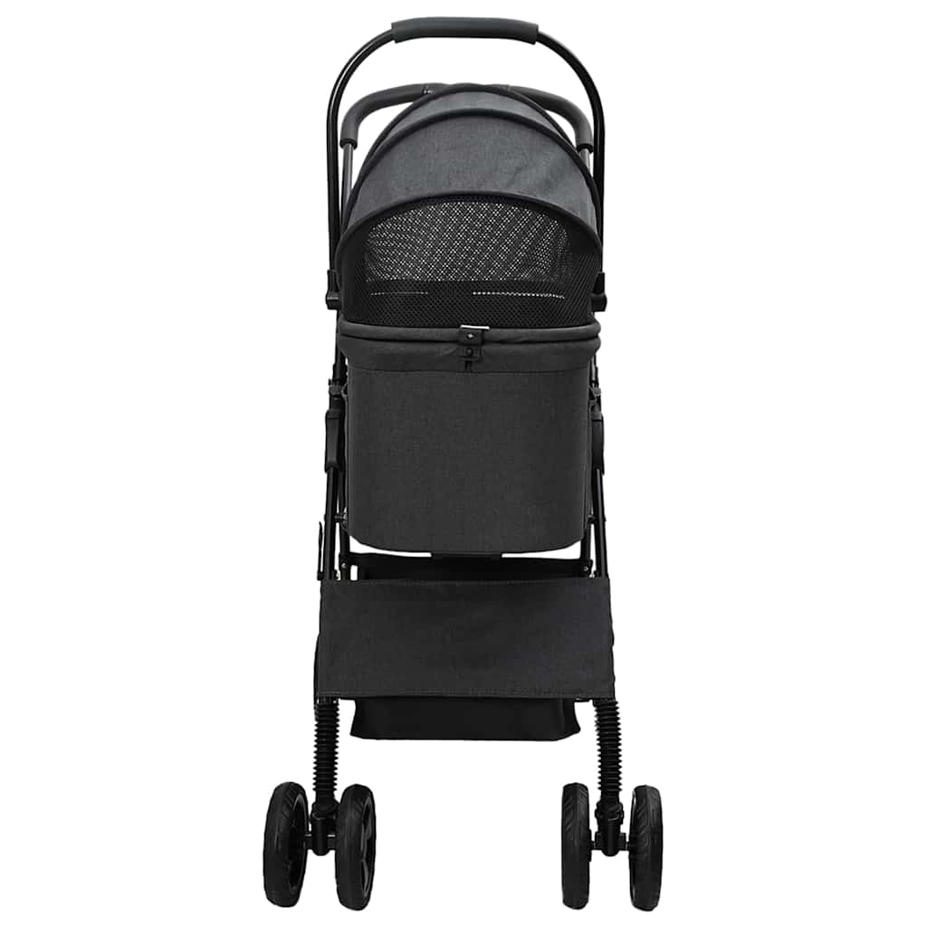 Faltbarer Haustierwagen Verstellbar Schwarz 81 x 47 x 99 cm