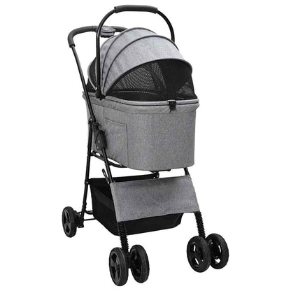 Faltbarer Haustierwagen Grau 81 x 47 x 99 cm 600D Oxford Stoff