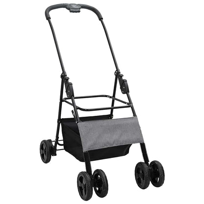 Faltbarer Haustierwagen Grau 81 x 47 x 99 cm 600D Oxford Stoff