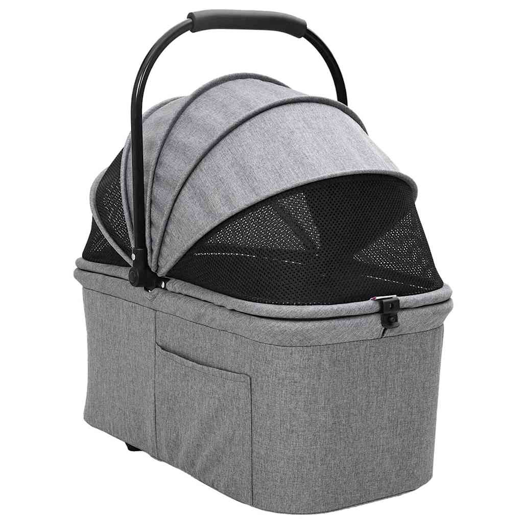 Faltbarer Haustierwagen Grau 81 x 47 x 99 cm 600D Oxford Stoff