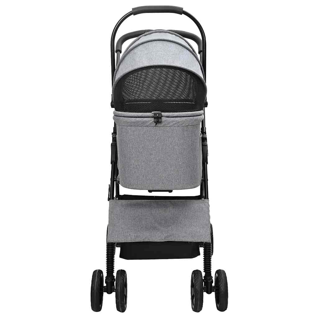 Faltbarer Haustierwagen Grau 81 x 47 x 99 cm 600D Oxford Stoff