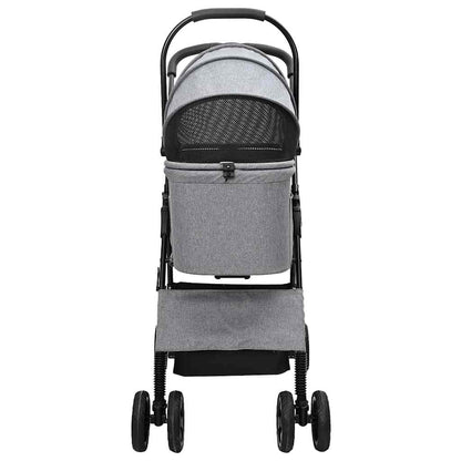 Faltbarer Haustierwagen Grau 81 x 47 x 99 cm 600D Oxford Stoff