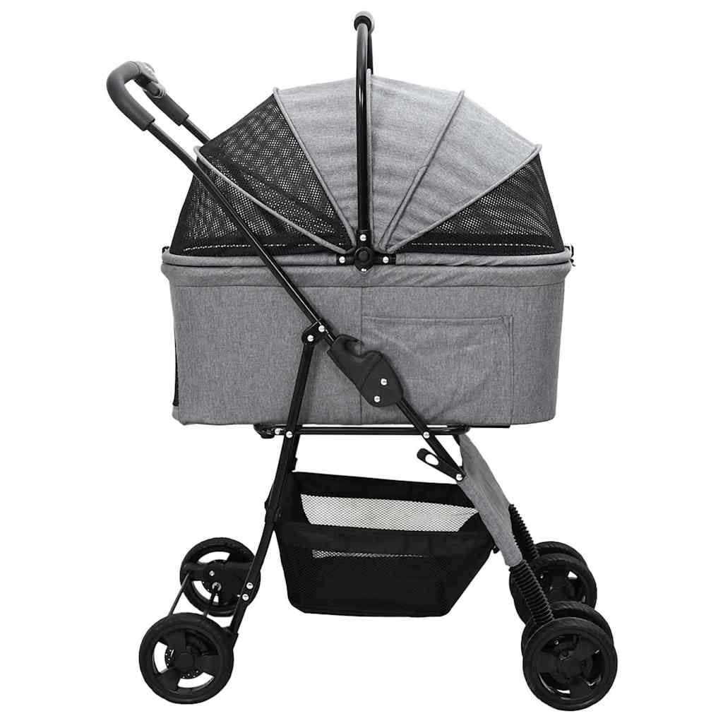 Faltbarer Haustierwagen Grau 81 x 47 x 99 cm 600D Oxford Stoff