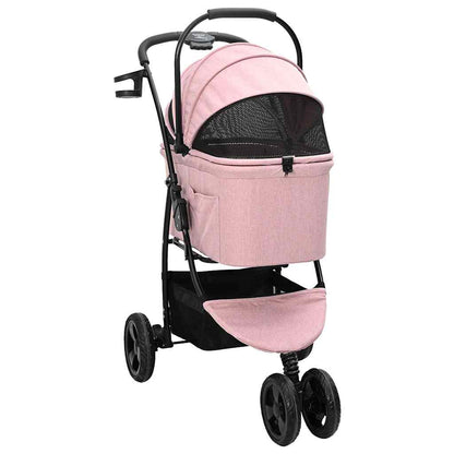 Faltbarer Haustierwagen Verstellbar Rosa 78 x 54 x 101 cm