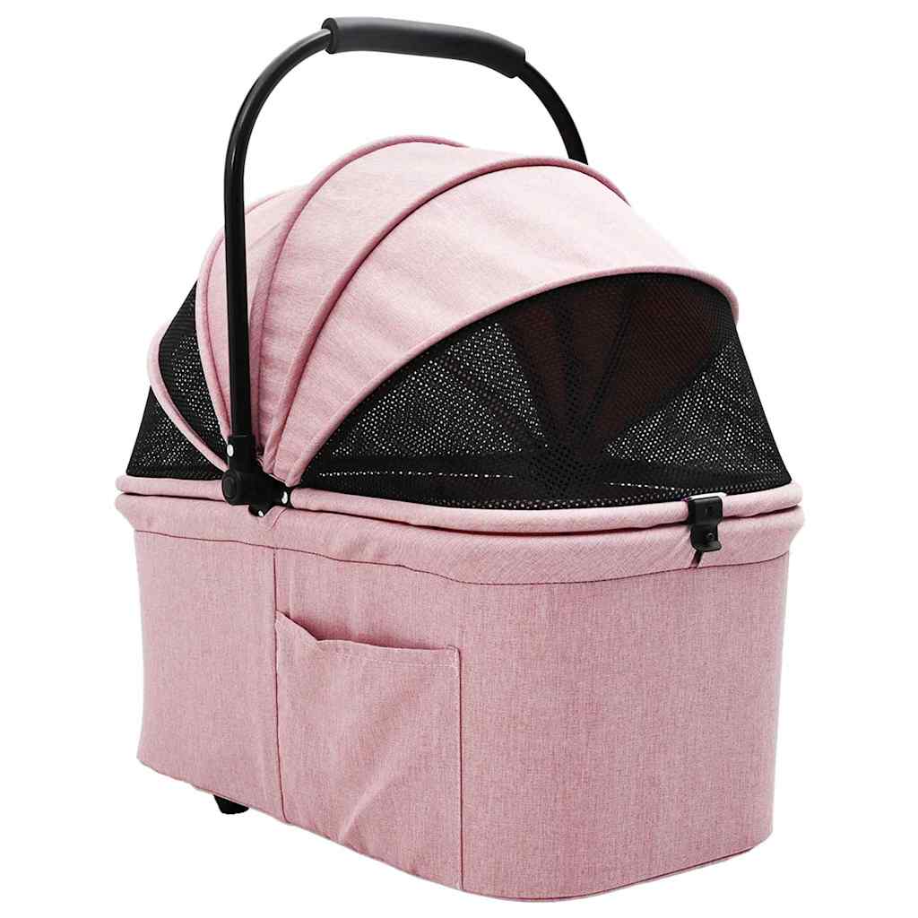 Faltbarer Haustierwagen Verstellbar Rosa 78 x 54 x 101 cm