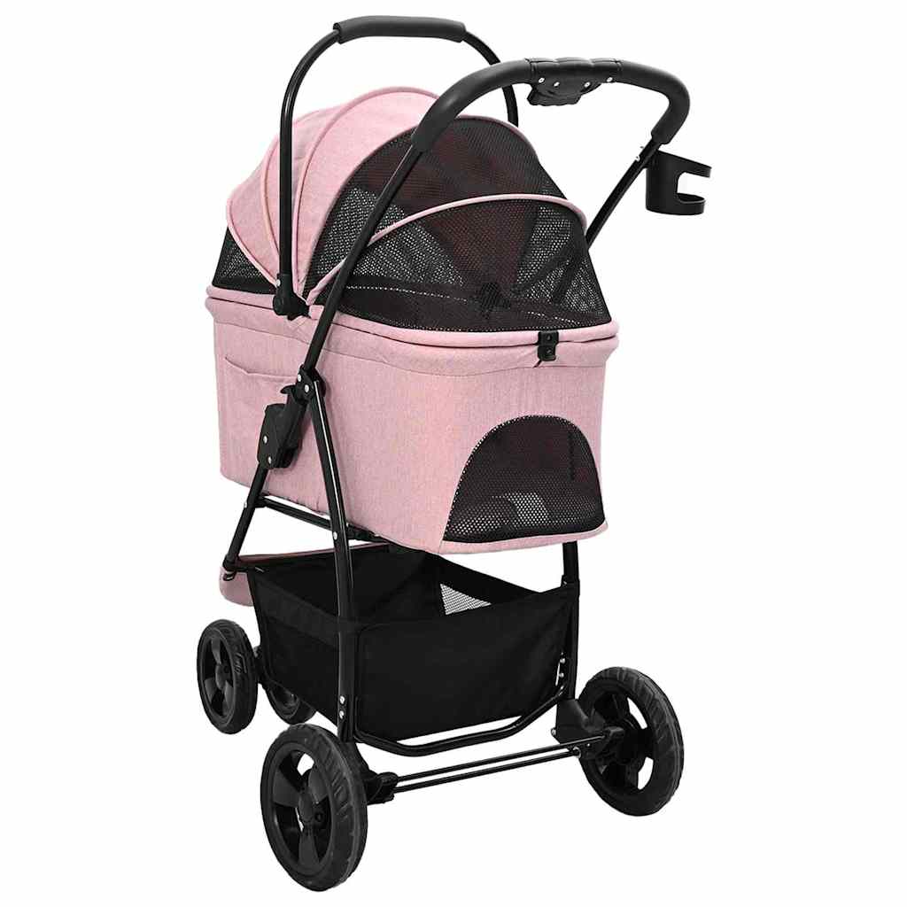 Faltbarer Haustierwagen Verstellbar Rosa 78 x 54 x 101 cm
