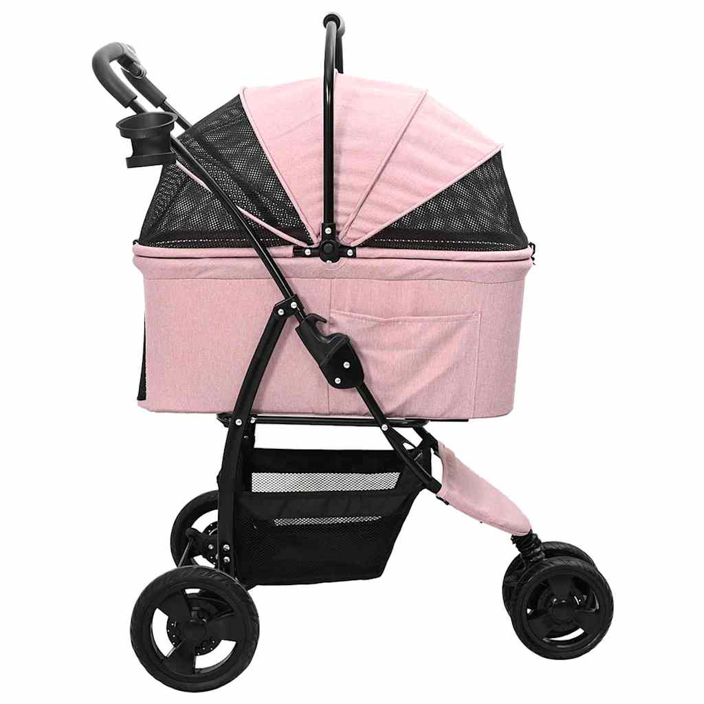 Faltbarer Haustierwagen Verstellbar Rosa 78 x 54 x 101 cm