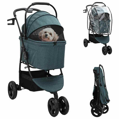 Faltbarer Haustierwagen Verstellbar Grün 78 x 54 x 101 cm