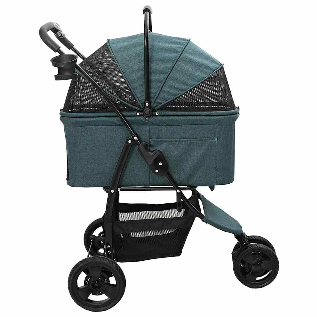 Faltbarer Haustierwagen Verstellbar Grün 78 x 54 x 101 cm
