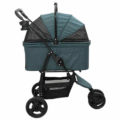 Faltbarer Haustierwagen Verstellbar Grün 78 x 54 x 101 cm
