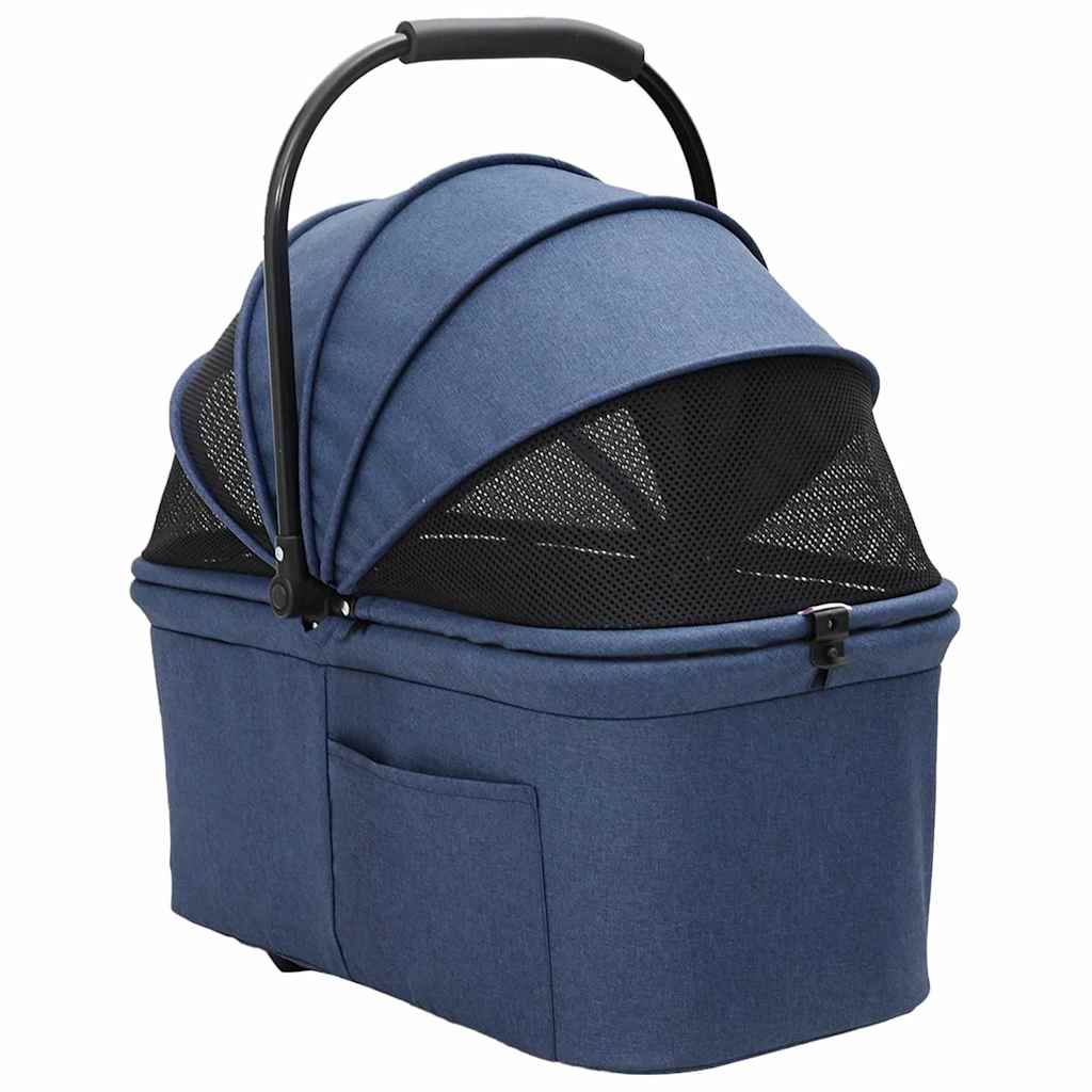 Faltbarer Haustierwagen Verstellbar Blau 78 x 54 x 101 cm