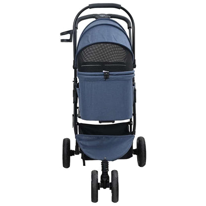 Faltbarer Haustierwagen Verstellbar Blau 78 x 54 x 101 cm
