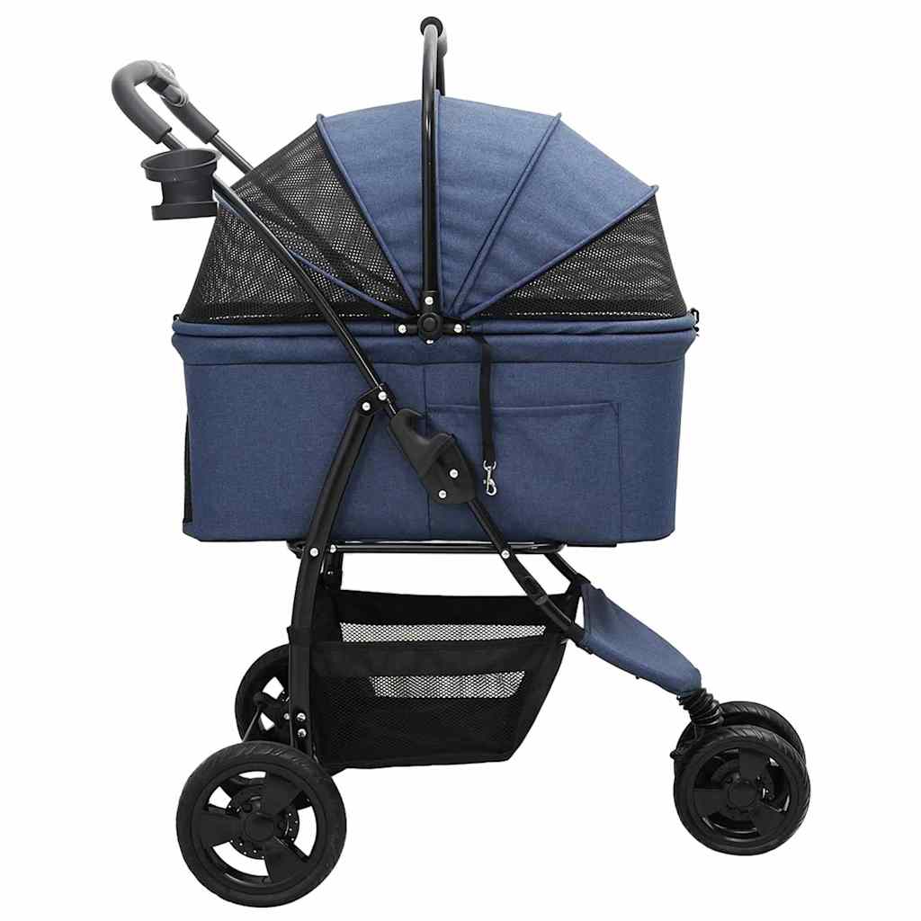 Faltbarer Haustierwagen Verstellbar Blau 78 x 54 x 101 cm