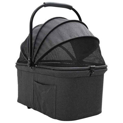 Faltbarer Haustierwagen Verstellbar Schwarz 78 x 54 x 101 cm