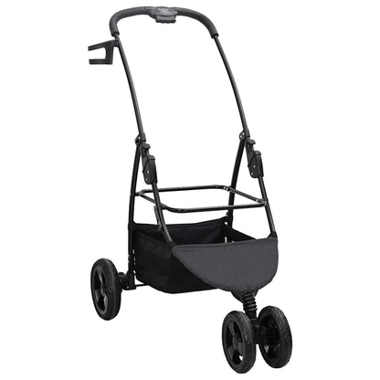 Faltbarer Haustierwagen Verstellbar Schwarz 78 x 54 x 101 cm