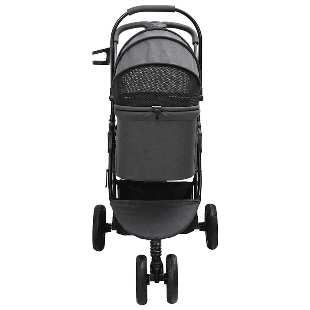 Faltbarer Haustierwagen Verstellbar Schwarz 78 x 54 x 101 cm