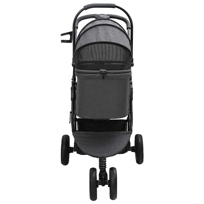 Faltbarer Haustierwagen Verstellbar Schwarz 78 x 54 x 101 cm