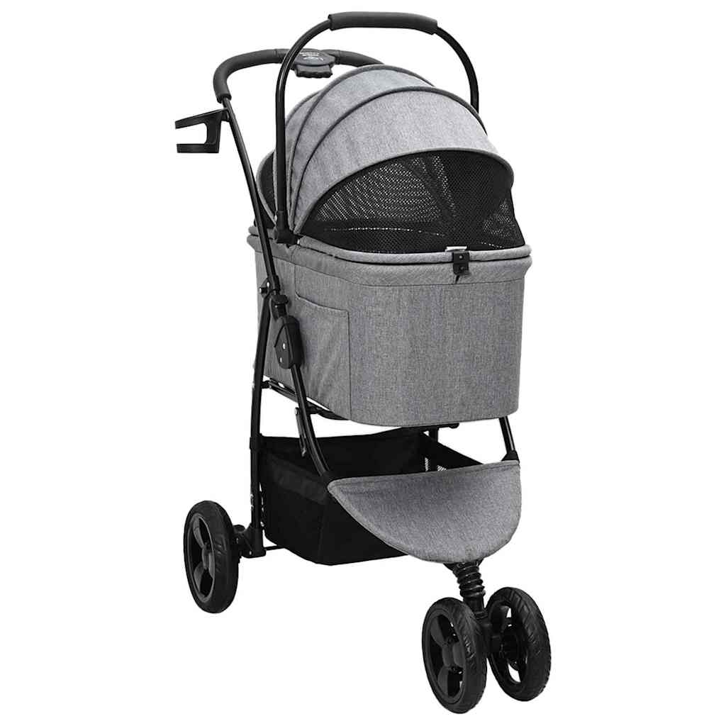 Faltbarer Haustierwagen Verstellbar Grau 78 x 54 x 101 cm