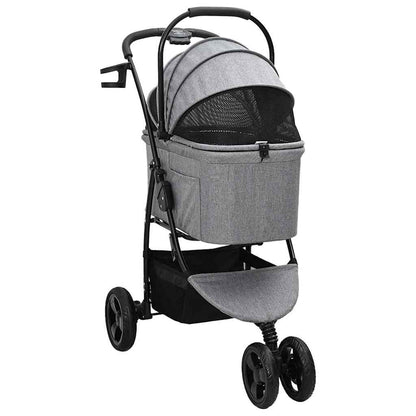 Faltbarer Haustierwagen Verstellbar Grau 78 x 54 x 101 cm