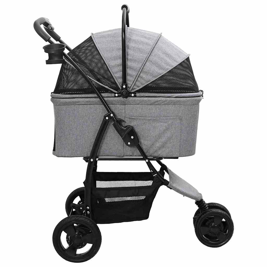 Faltbarer Haustierwagen Verstellbar Grau 78 x 54 x 101 cm
