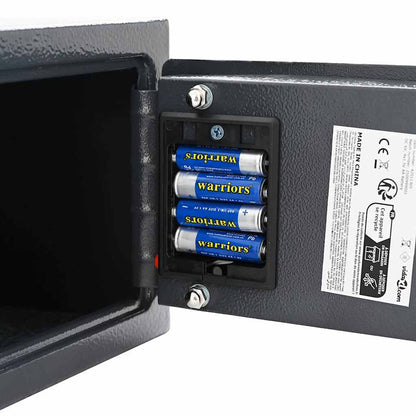 Digitaler Safe mit Schloss Dunkelgrau 23 x 17 x 17 cm Stahl