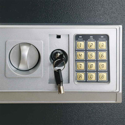 Digitaler Safe mit Schloss Dunkelgrau 35 x 25 x 25 cm Stahl
