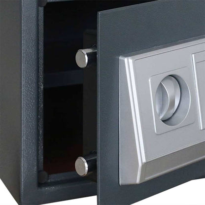 Digitaler Safe mit Schloss Dunkelgrau 35 x 25 x 25 cm Stahl