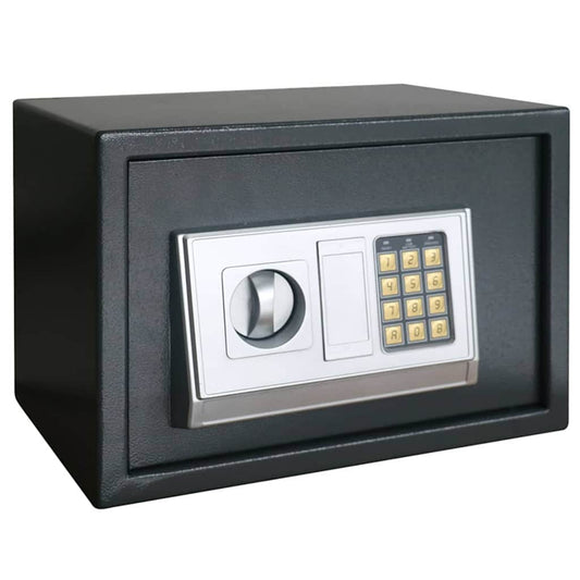 Digitaler Safe mit Schloss Dunkelgrau 35 x 25 x 25 cm Stahl