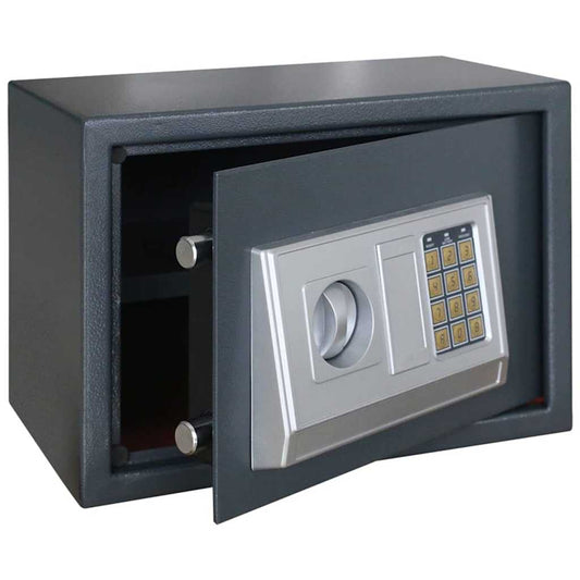 Digitaler Safe mit Schloss Dunkelgrau 35 x 25 x 25 cm Stahl