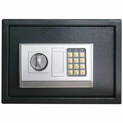Digitaler Safe mit Schloss Dunkelgrau 35 x 25 x 25 cm Stahl