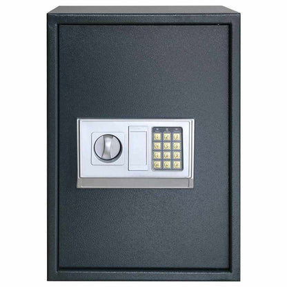 Digitaler Safe mit Schloss Dunkelgrau 35 x 31 x 50 cm Stahl