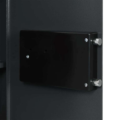 Digitaler Safe mit Schloss Dunkelgrau 40 x 35 x 60 cm Stahl