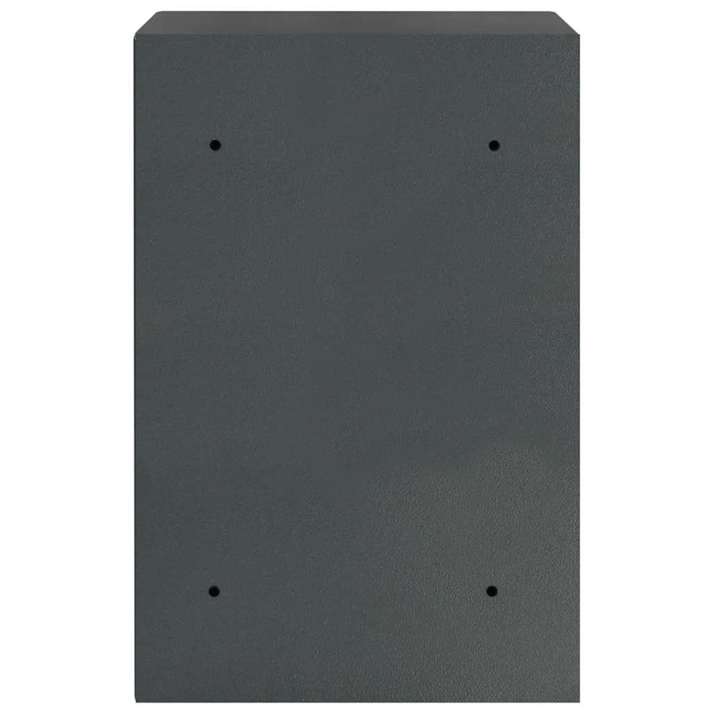 Digitaler Safe mit Schloss Dunkelgrau 40 x 35 x 60 cm Stahl