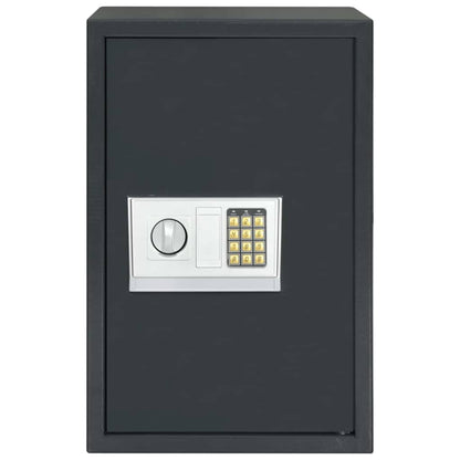 Digitaler Safe mit Schloss Dunkelgrau 40 x 35 x 60 cm Stahl