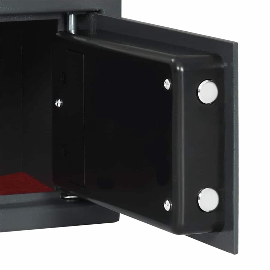 Digitaler Safe mit Schloss Dunkelgrau 20 x 31 x 20 cm Stahl