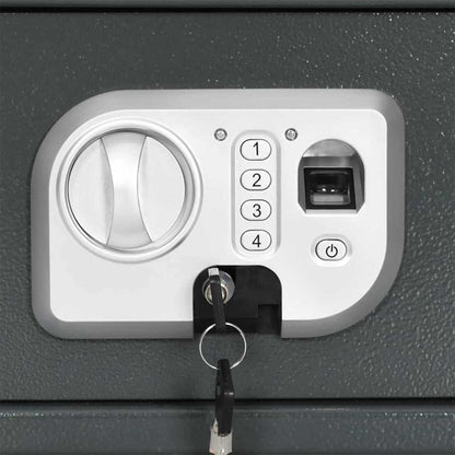 Digitaler Safe mit Schloss Dunkelgrau 20 x 31 x 20 cm Stahl