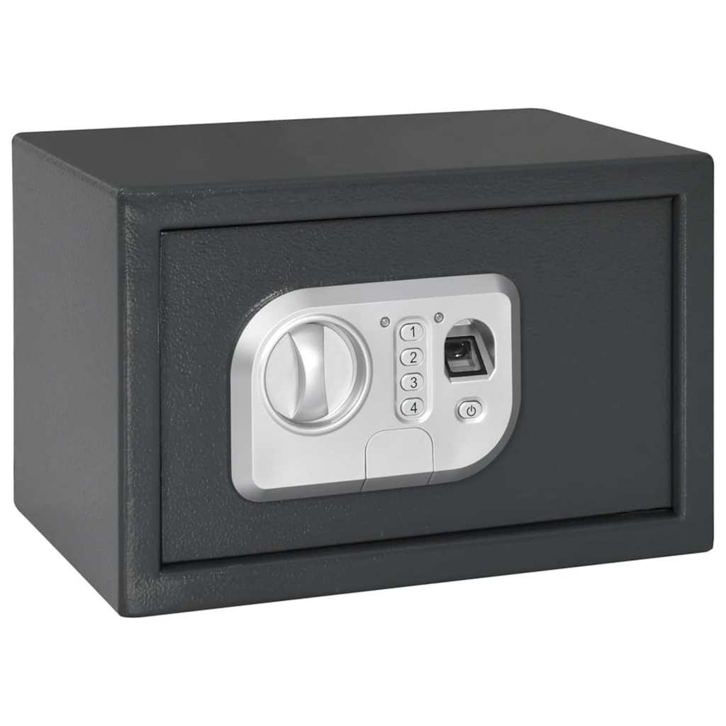 Digitaler Safe mit Schloss Dunkelgrau 20 x 31 x 20 cm Stahl