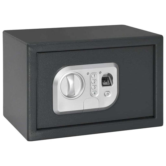 Digitaler Safe mit Schloss Dunkelgrau 20 x 31 x 20 cm Stahl
