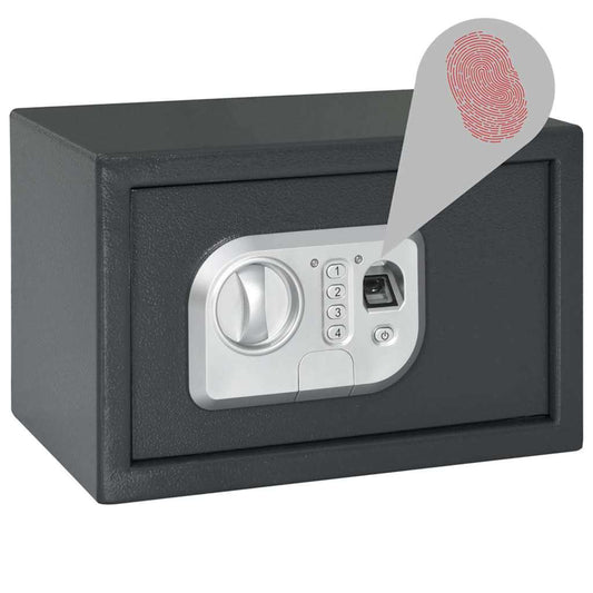 Digitaler Safe mit Schloss Dunkelgrau 20 x 31 x 20 cm Stahl
